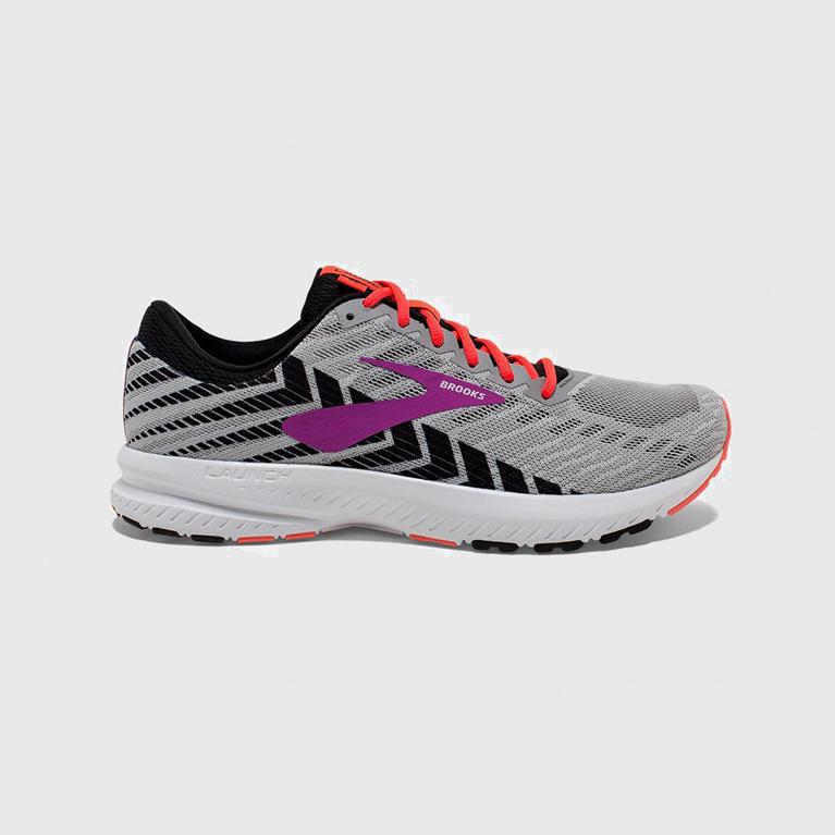 Brooks Women's Launch 6 Road Running Shoes Singapore - Grey (60148-ZGFK)